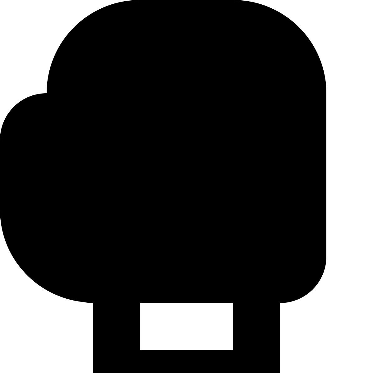 tiny glyph style boxing glove icon
