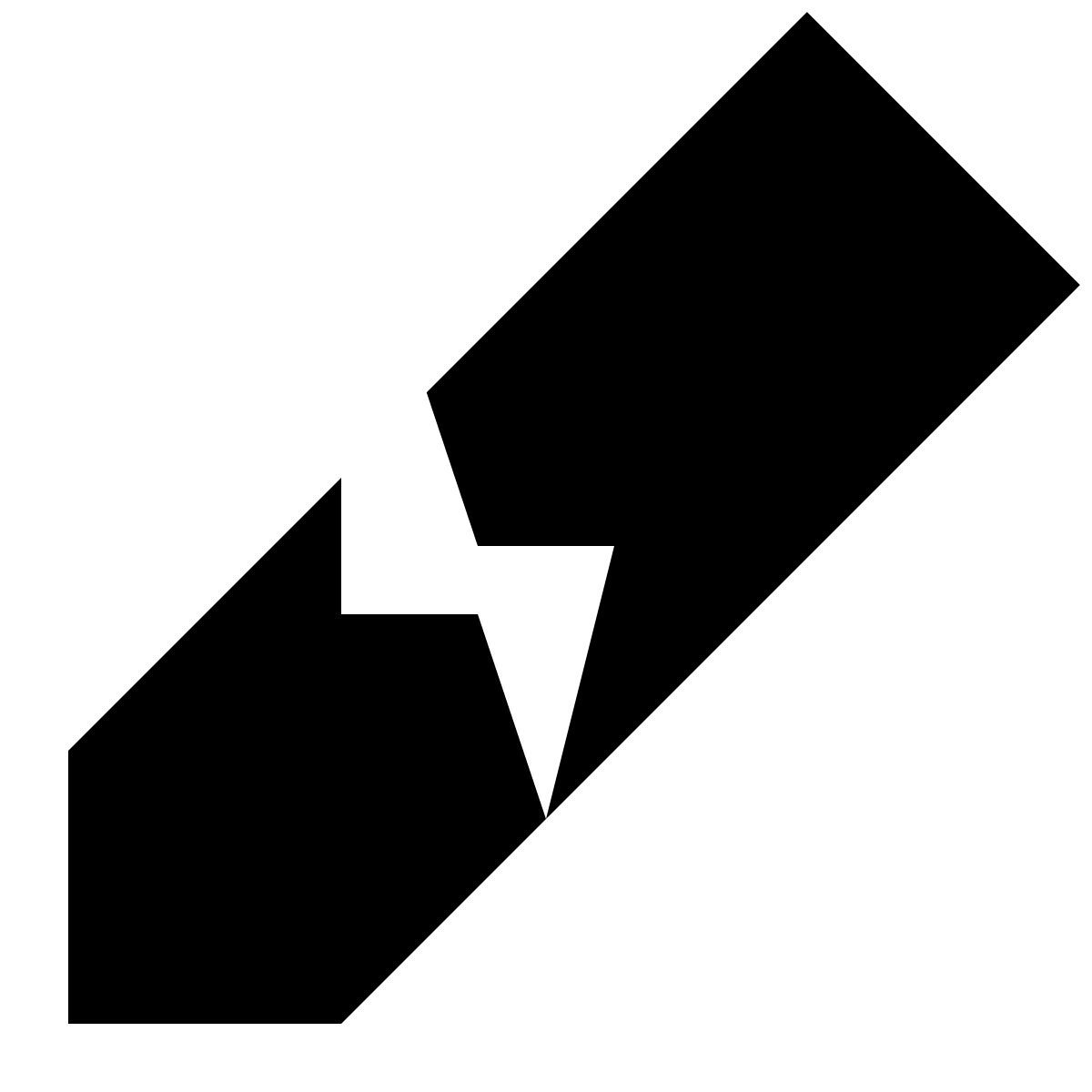 tiny glyph style 부러진 연필 icon