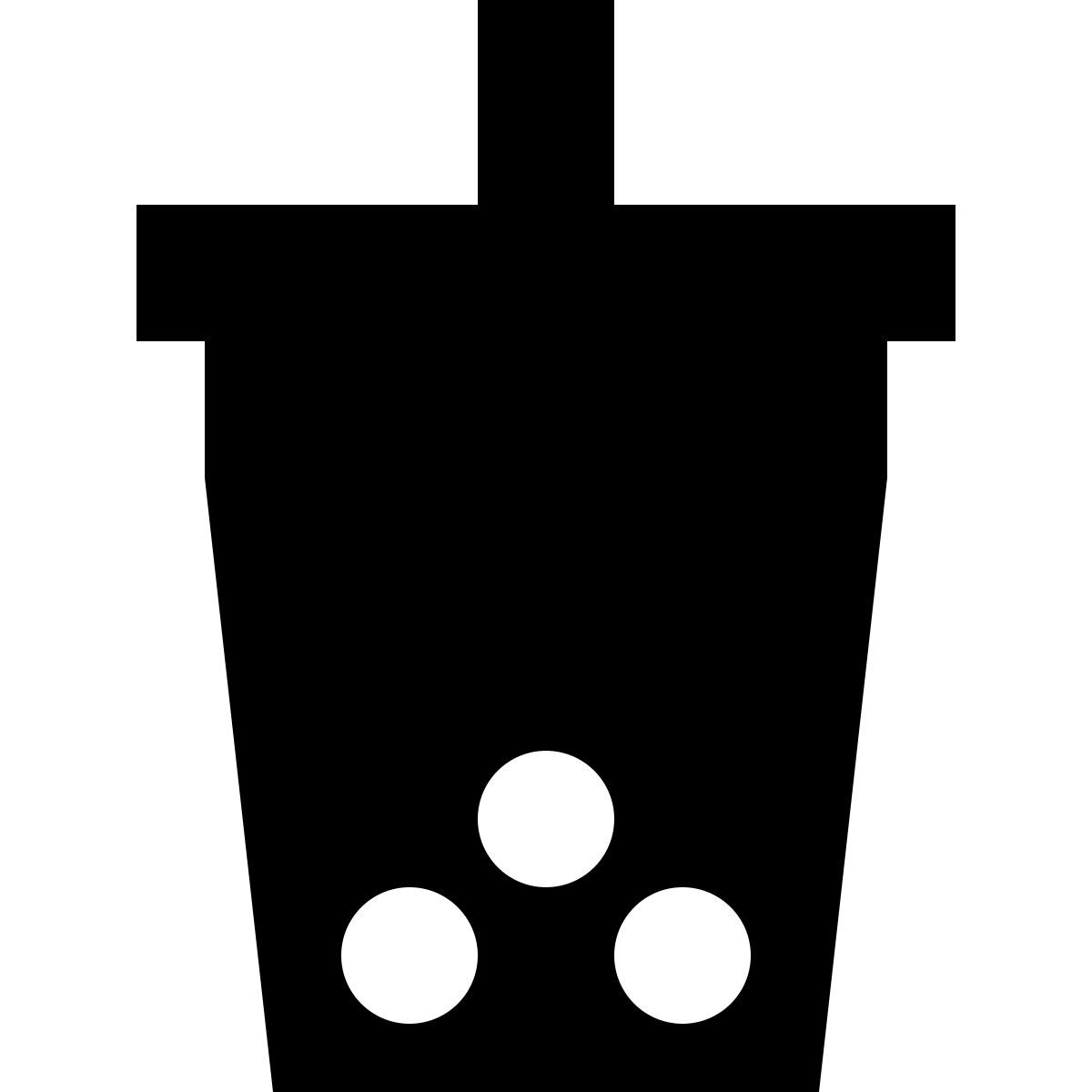 tiny glyph style bubble tea  icon