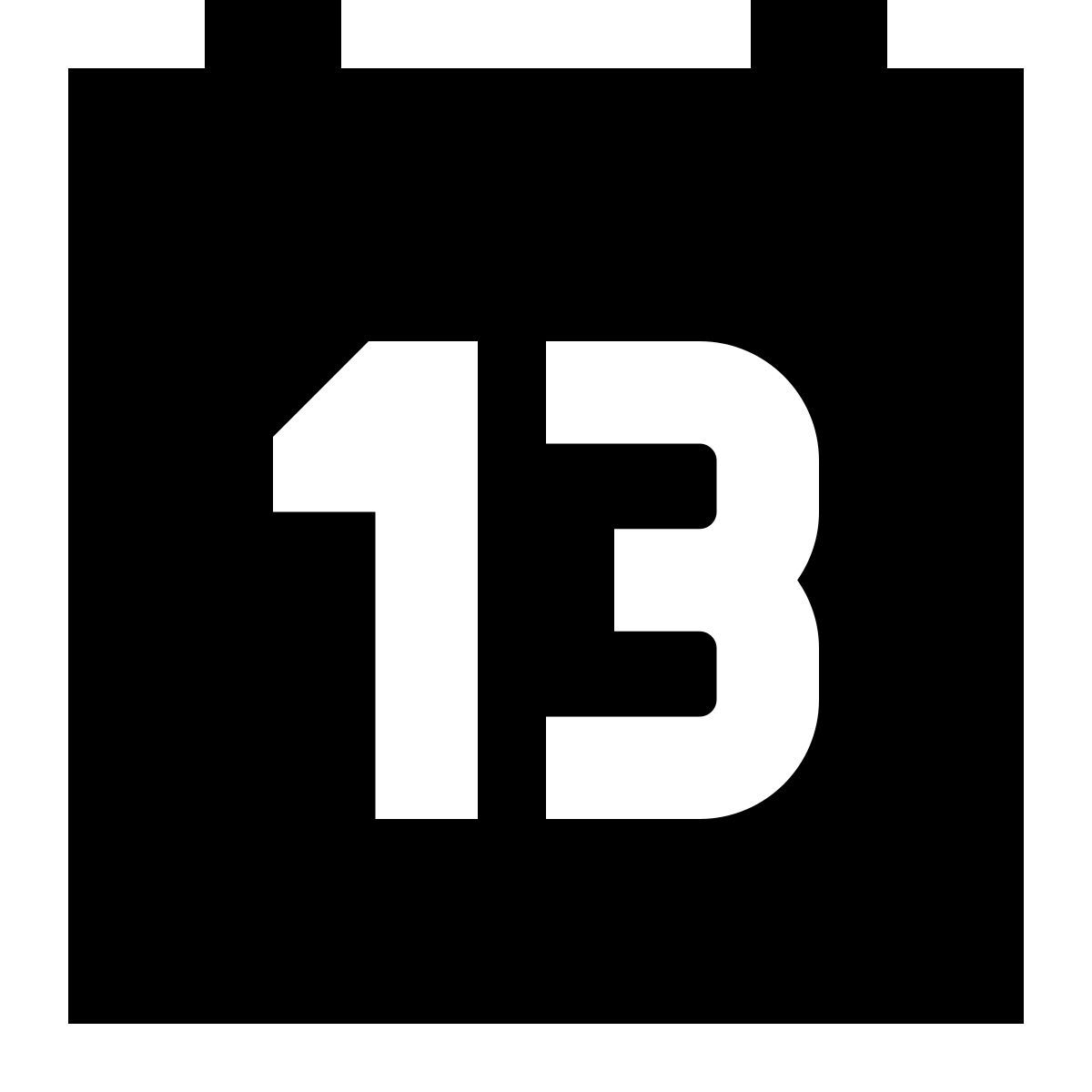 tiny glyph style 日历13 icon