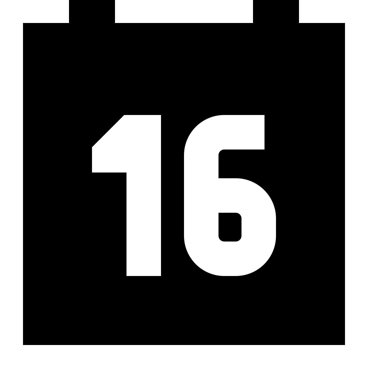tiny glyph style 日历16 icon