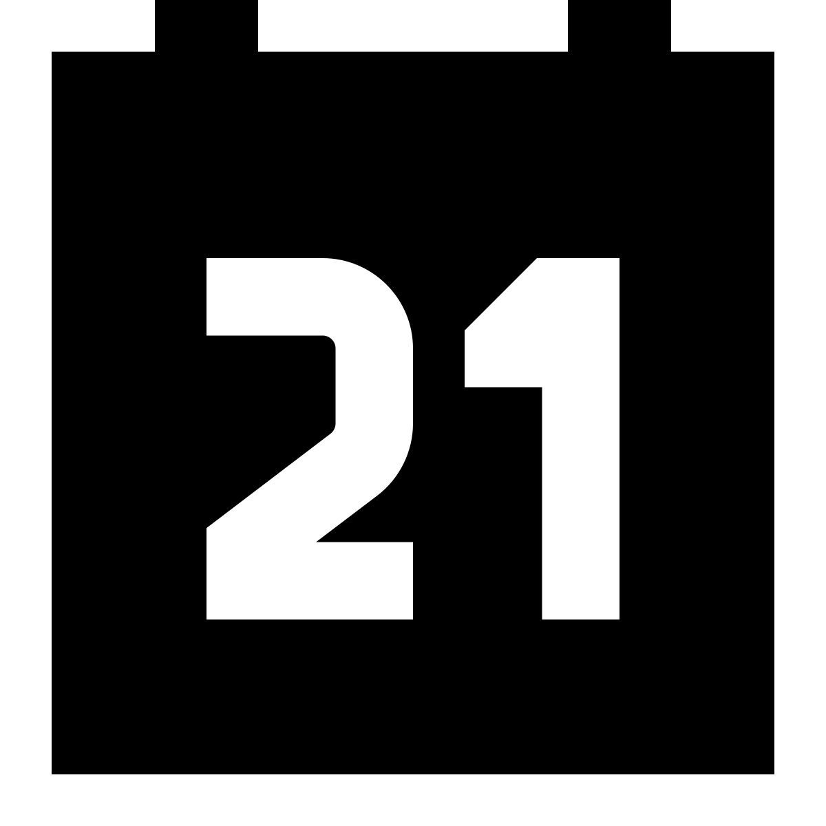 tiny glyph style 日历21 icon