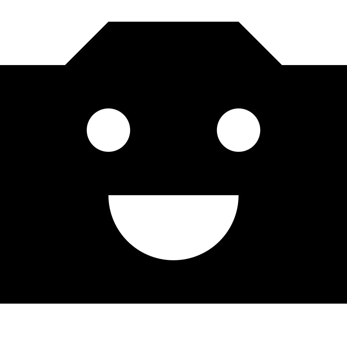 tiny glyph style 与面孔的照相机象 icon