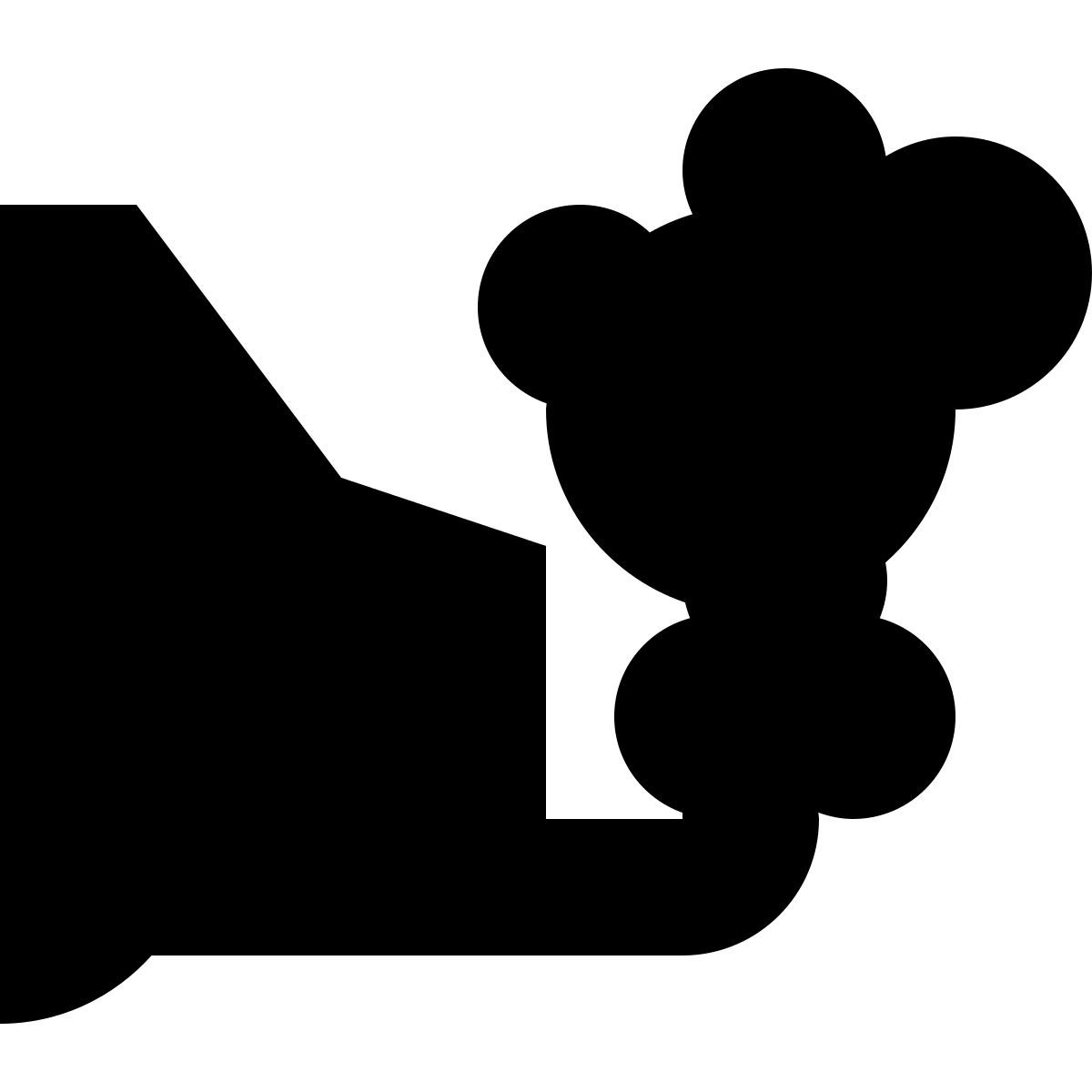 tiny glyph style car exhaust icon