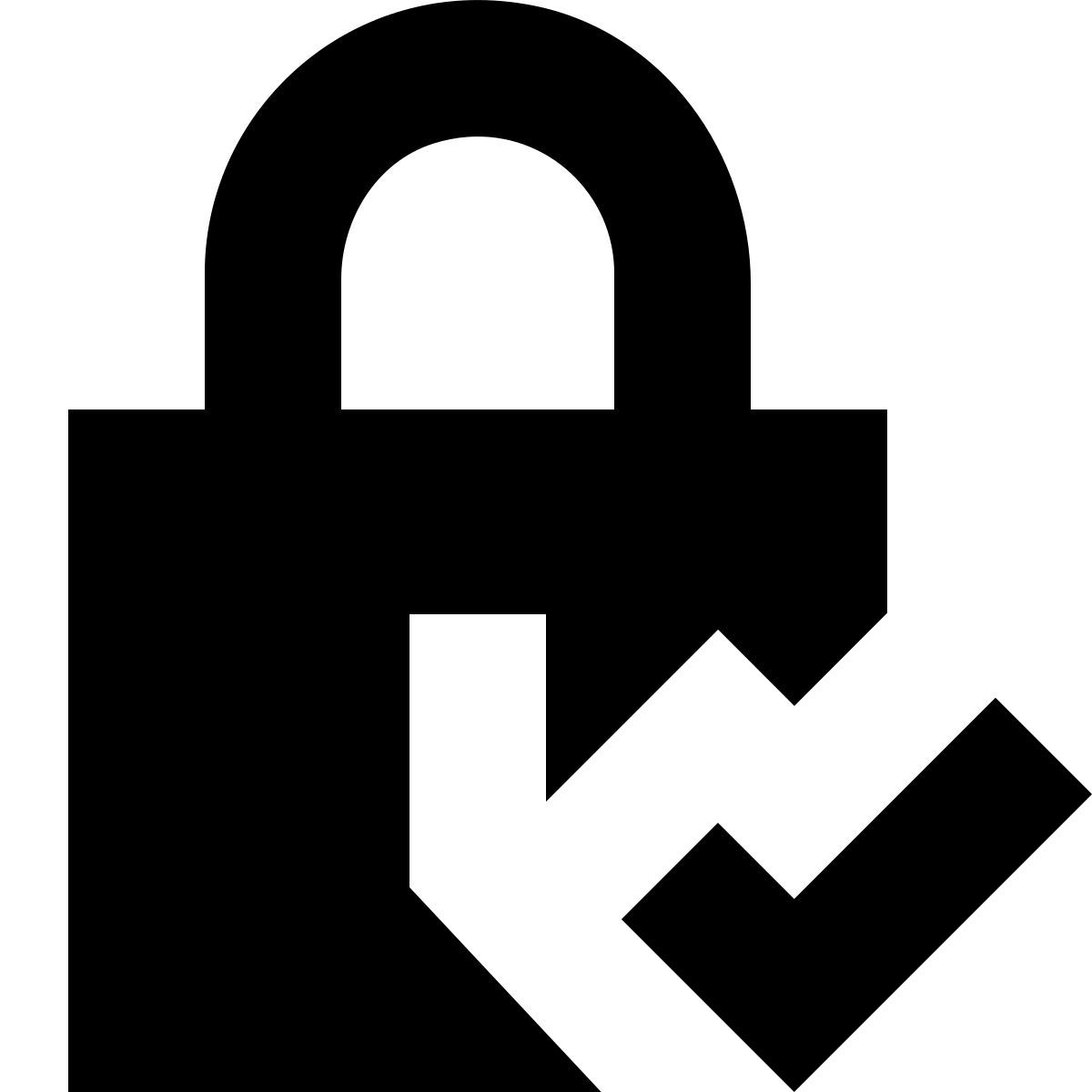 tiny glyph style 잠금 확인 icon