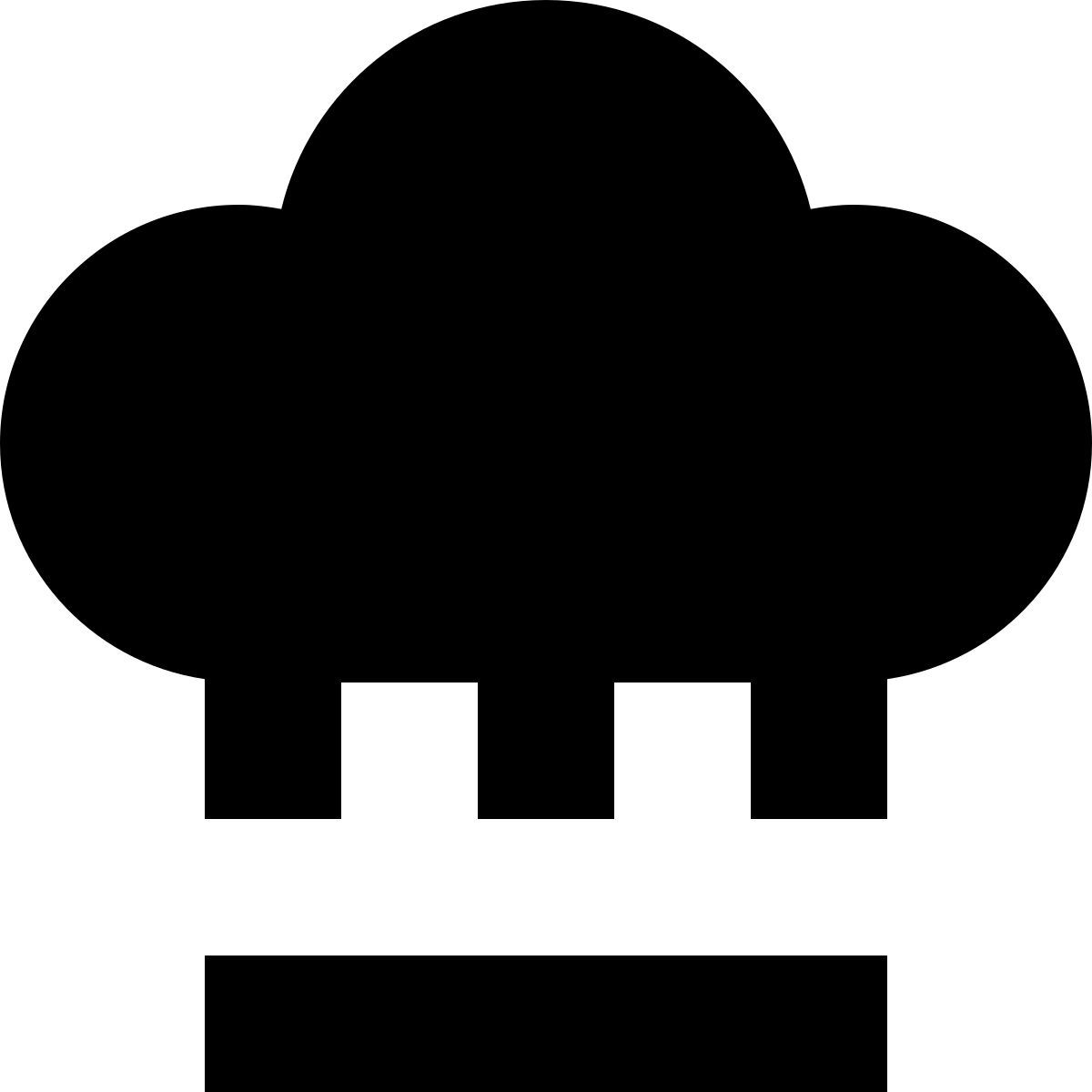 tiny glyph style 厨师帽 icon