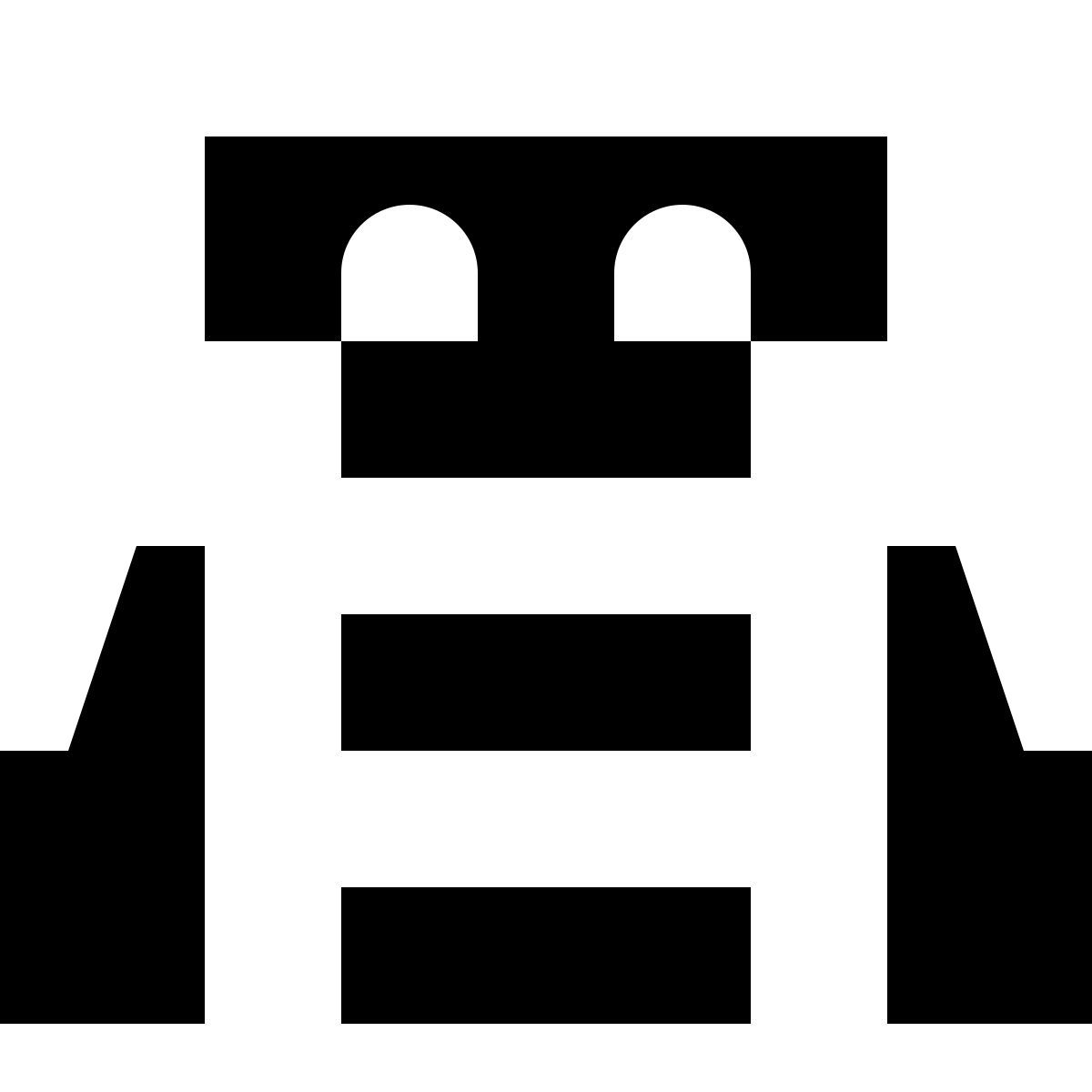 tiny glyph style temple aztèque icon