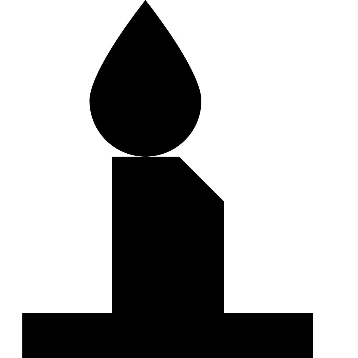 tiny glyph style weihnachtskerze icon