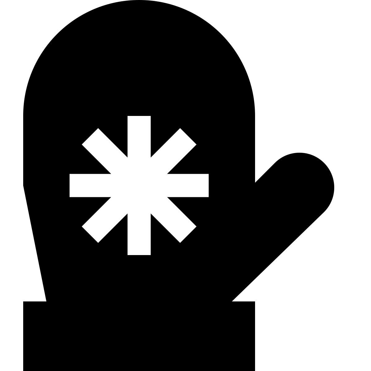 tiny glyph style weihnachts fäustling icon