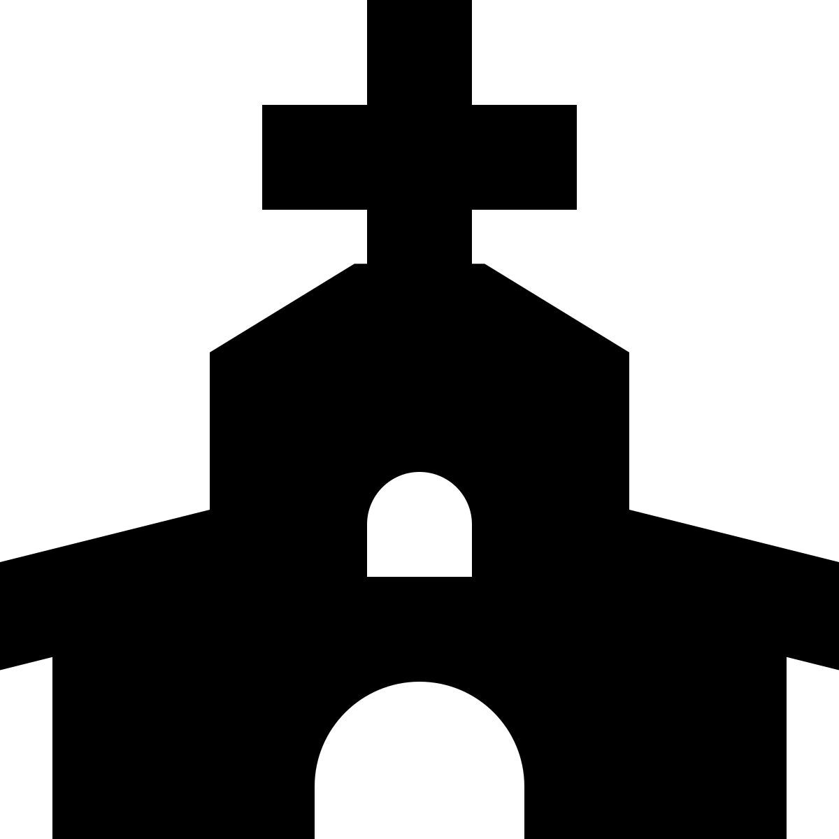 tiny glyph style church icon
