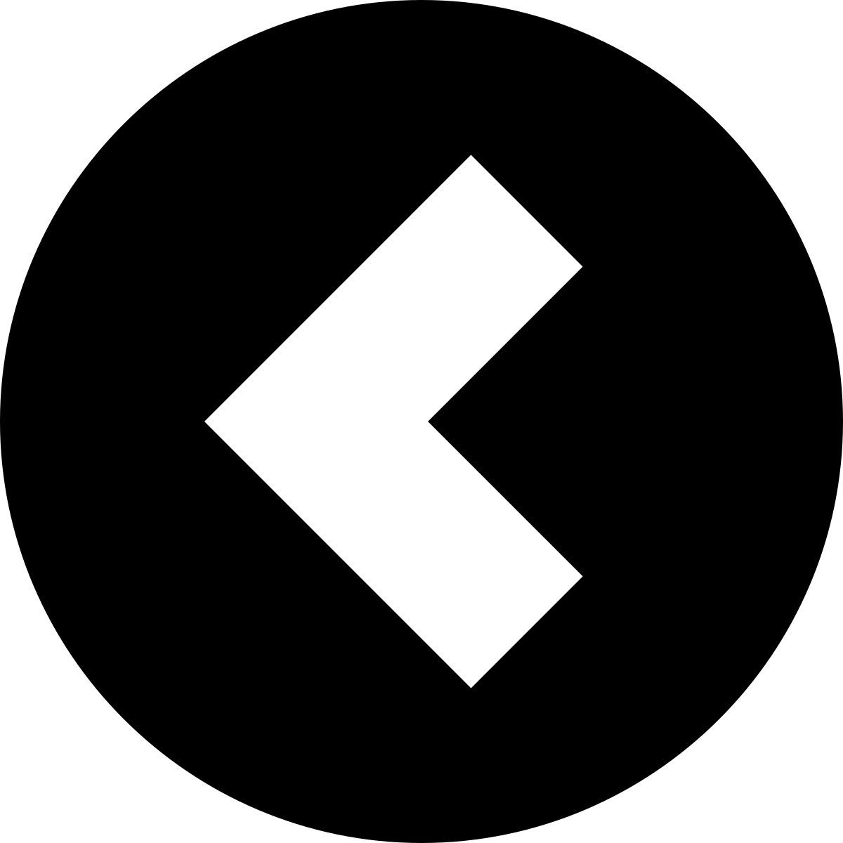 tiny glyph style 원 셰브론 왼쪽 icon