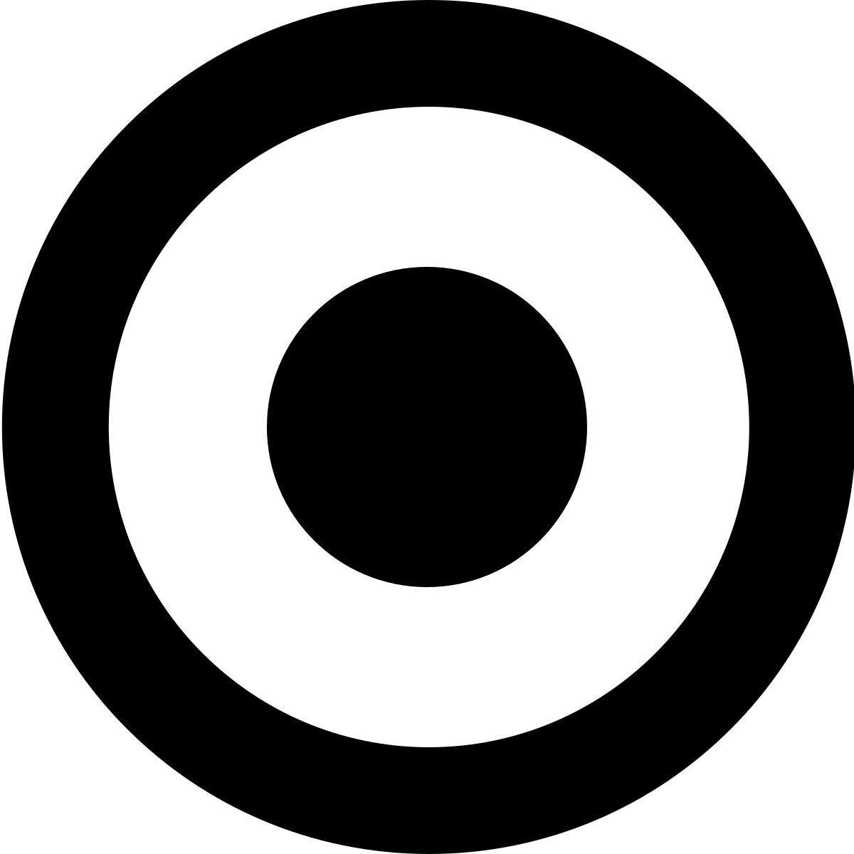 tiny glyph style eingekreister punkt icon