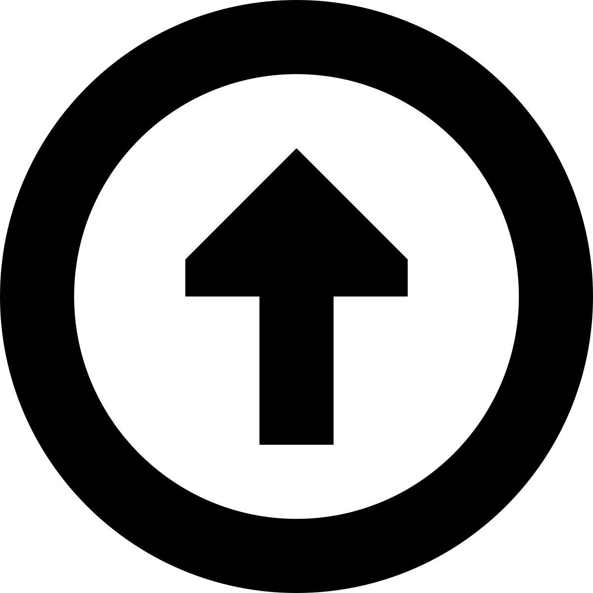 tiny glyph style arriba en círculo 2 icon