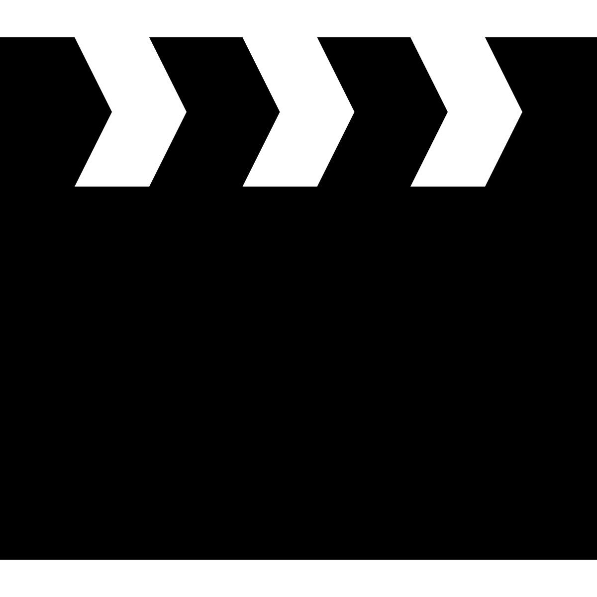 tiny glyph style claqueta de cine icon