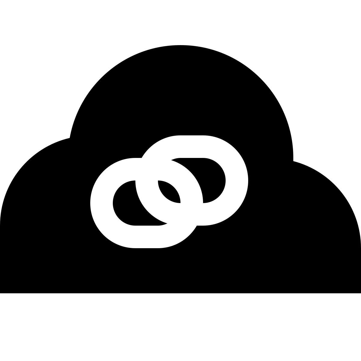 tiny glyph style cloud link icon