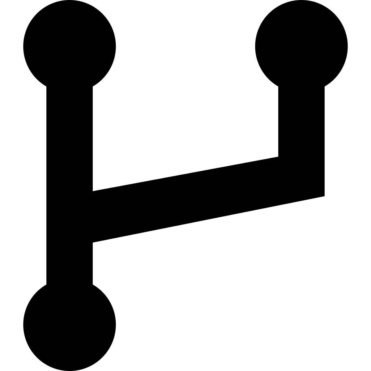 tiny glyph style code fork icon