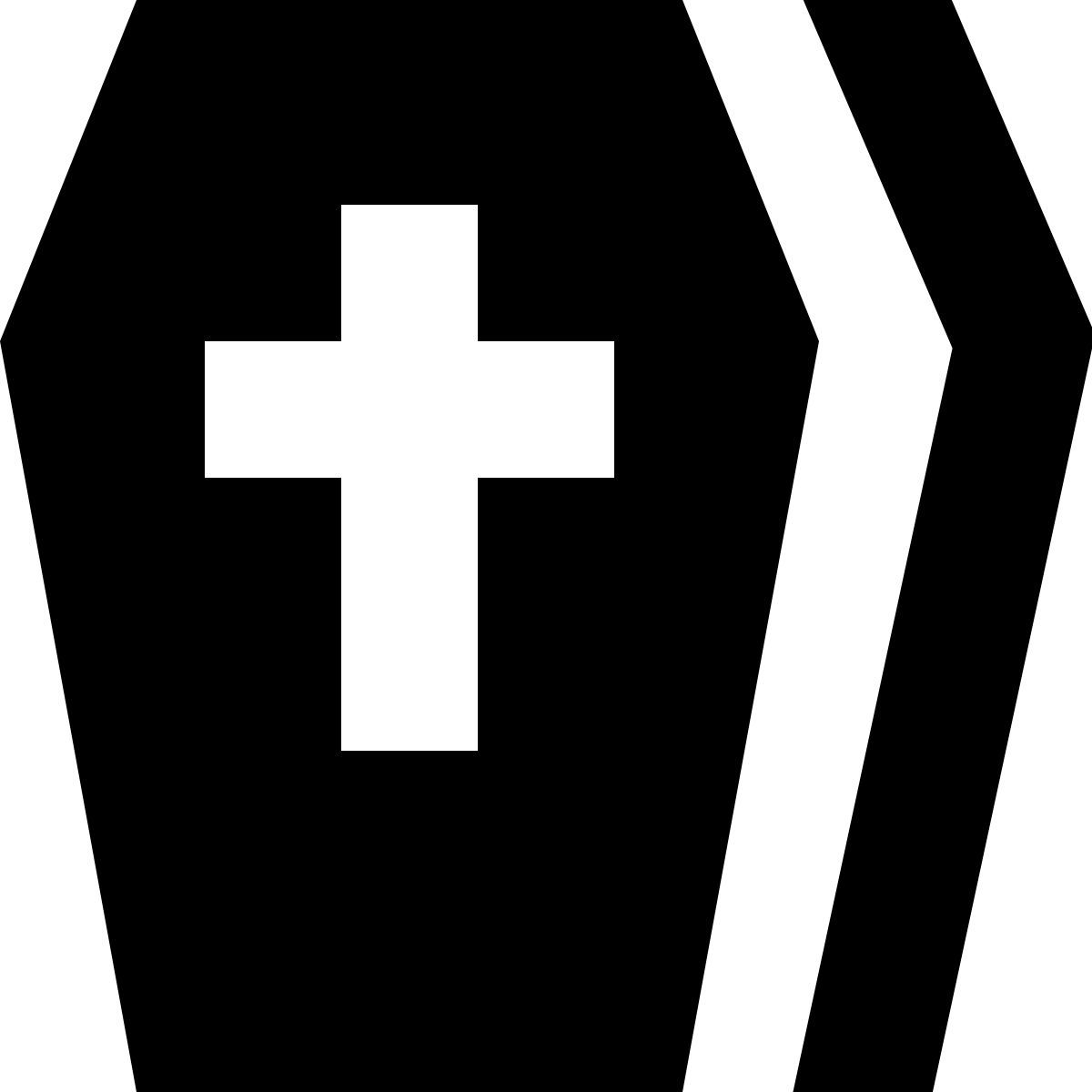 tiny glyph style caixão icon