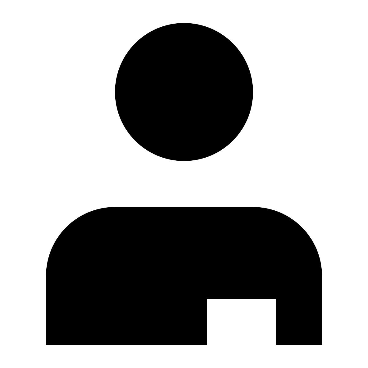 tiny glyph style mitarbeiter männlich icon