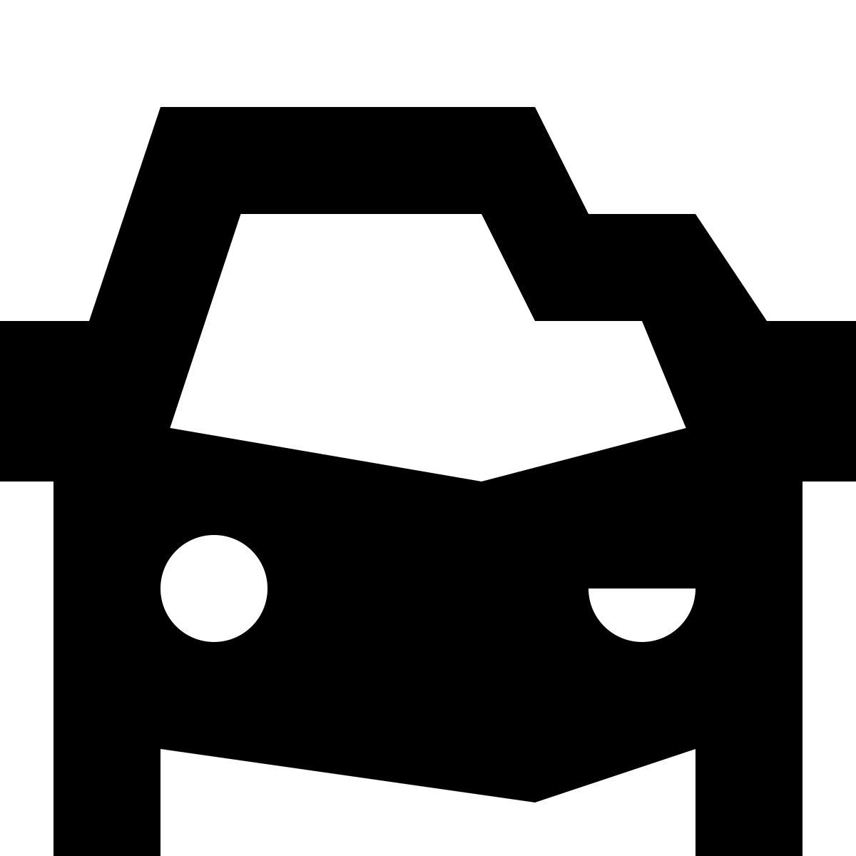 tiny glyph style carro acidentado icon