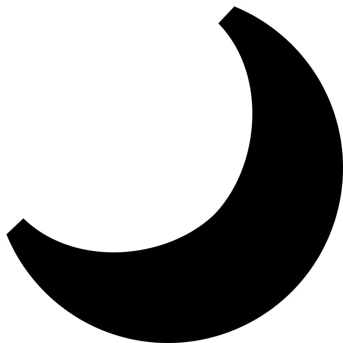 tiny glyph style luna crescente icon
