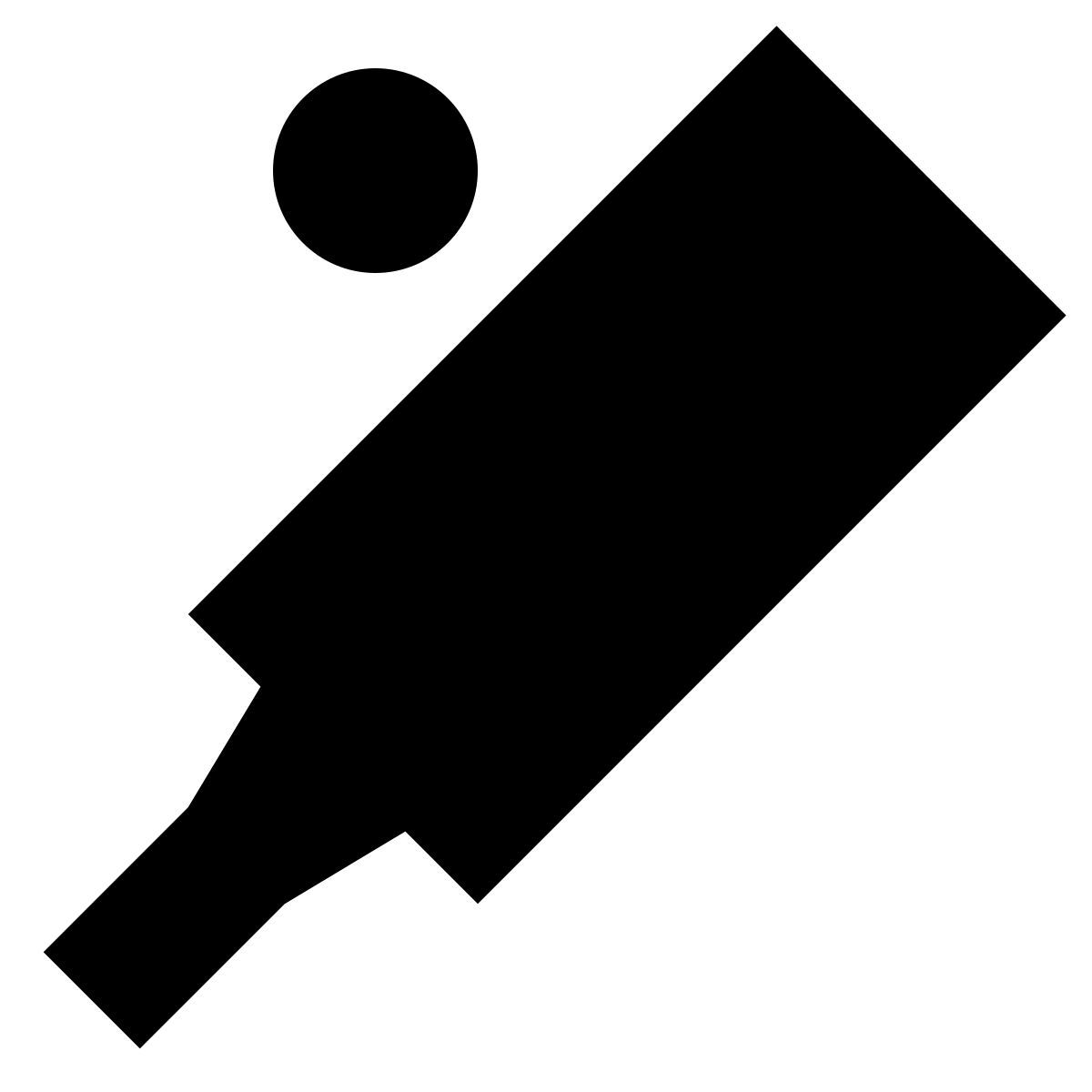 tiny glyph style cricket icon