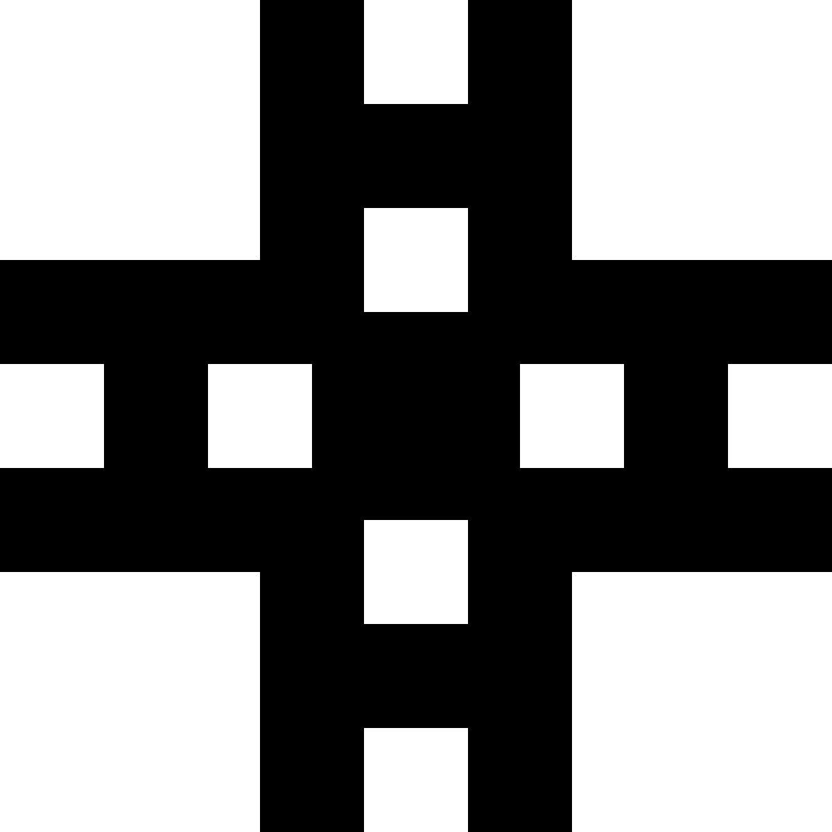 tiny glyph style 交差点 icon
