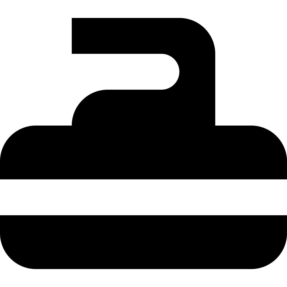 tiny glyph style curling stone icon