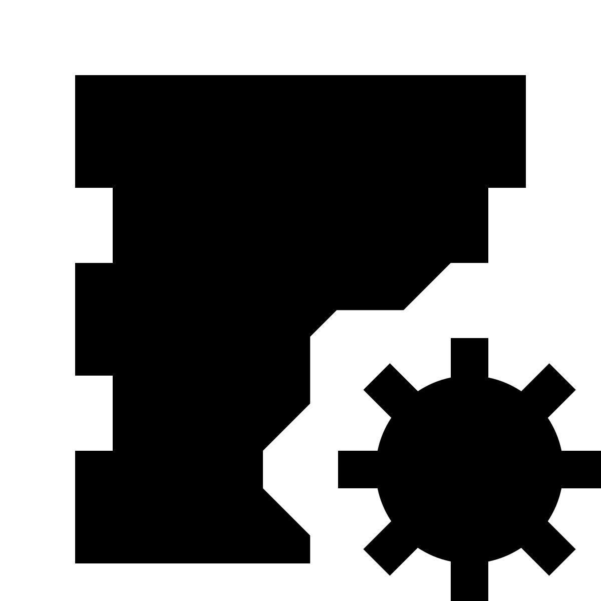tiny glyph style database administrator icon