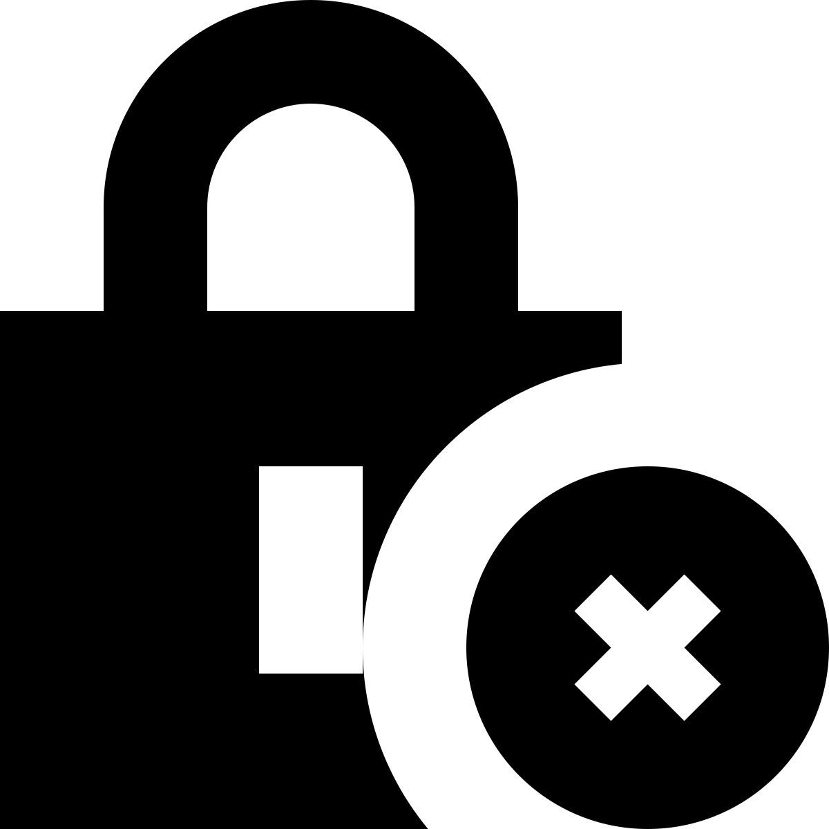 tiny glyph style excluir bloqueio icon