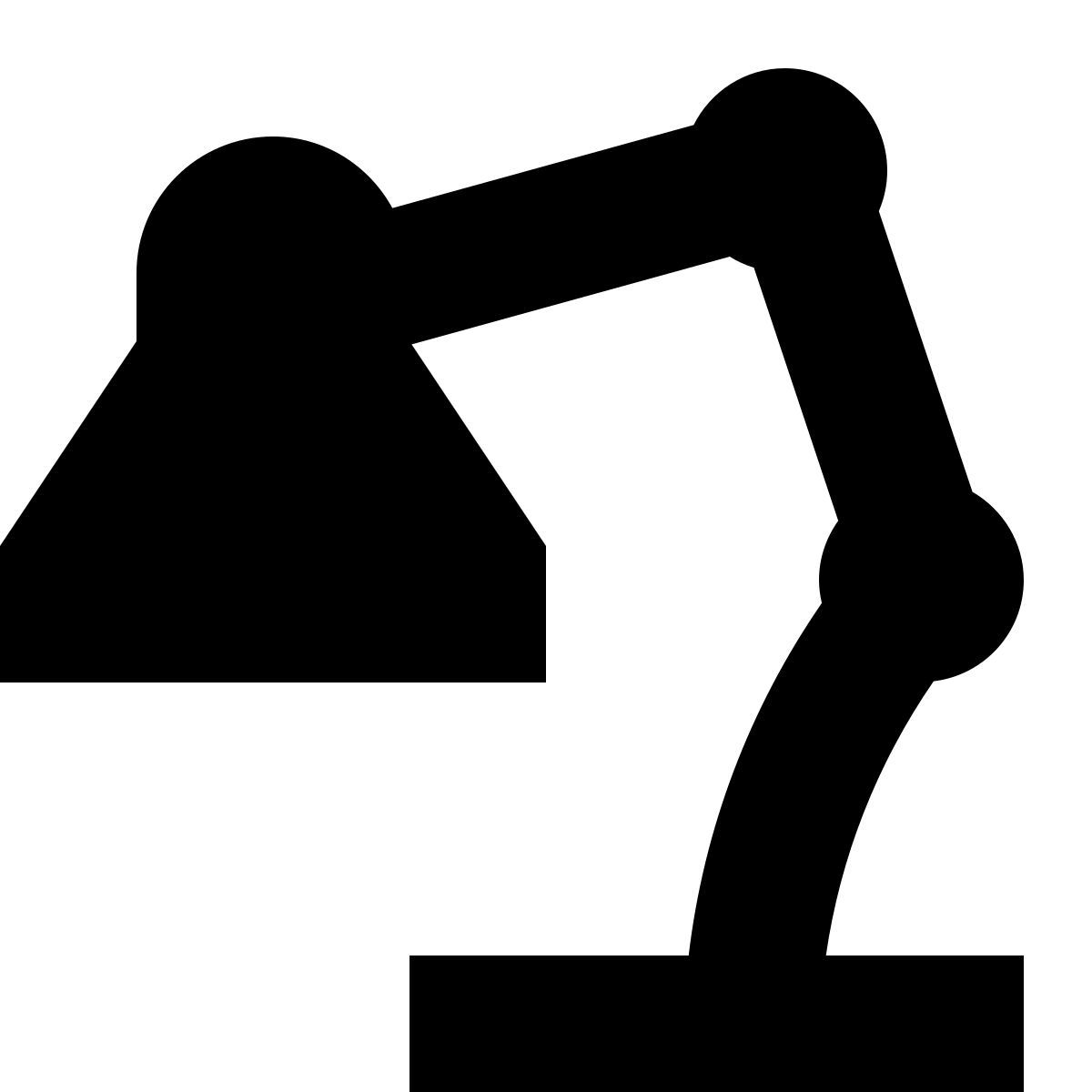 tiny glyph style lâmpada de mesa icon