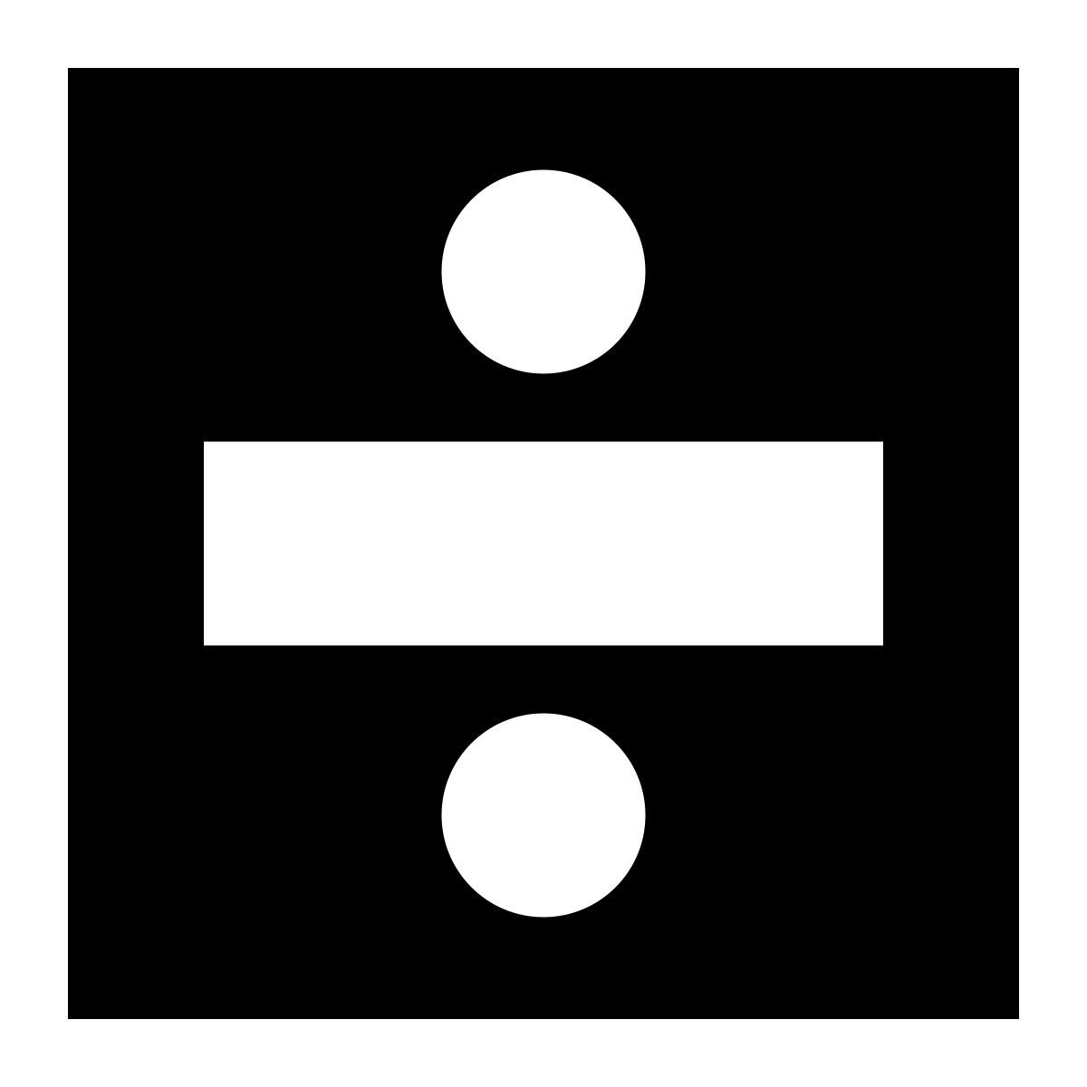 tiny glyph style 나누기 2 icon