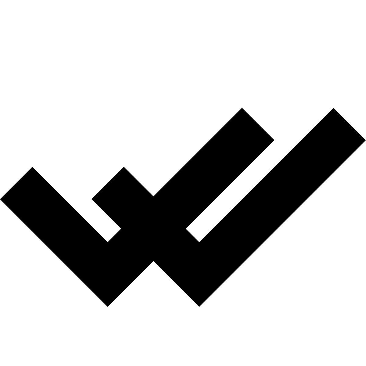 tiny glyph style 더블 틱 icon