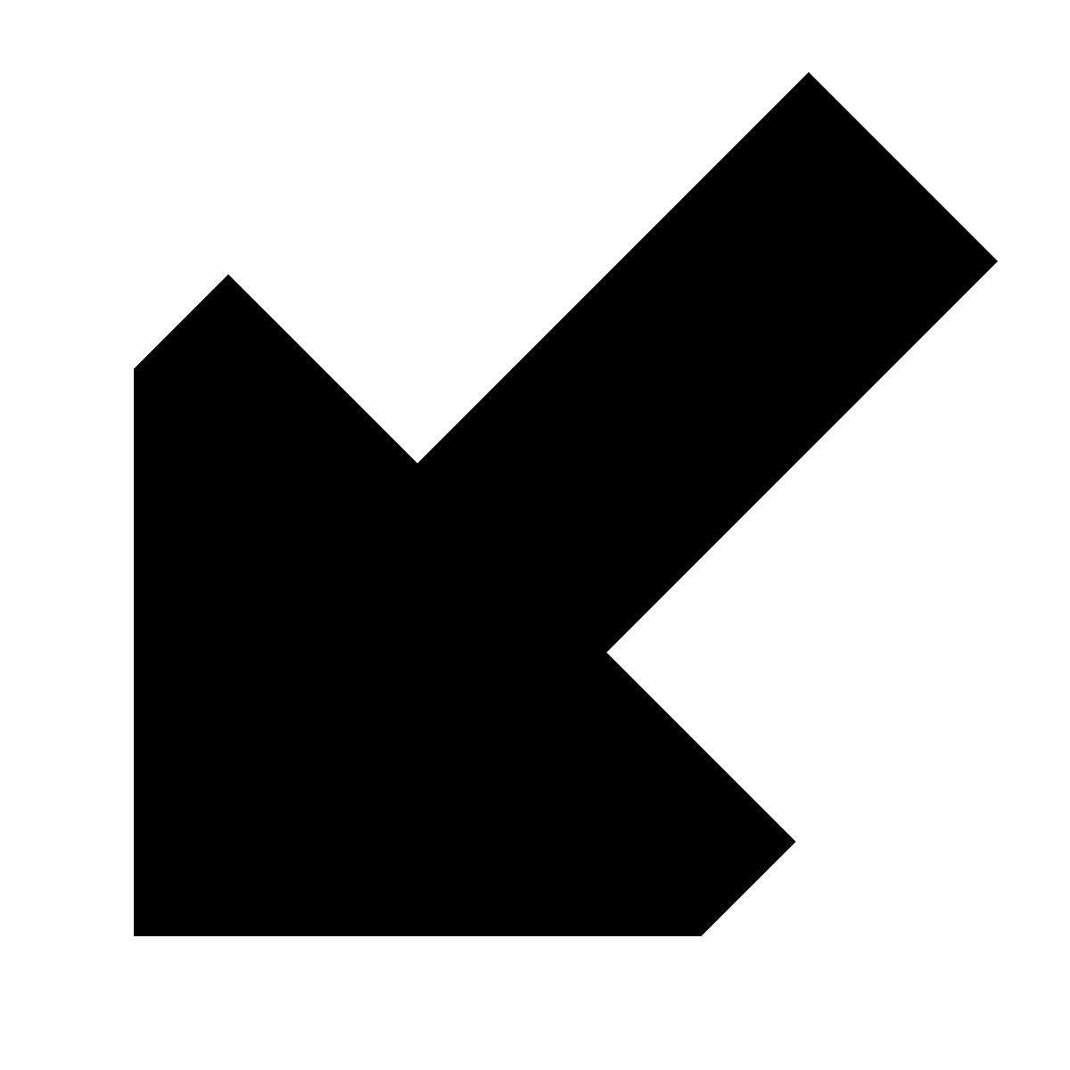 tiny glyph style 왼쪽 아래로 icon