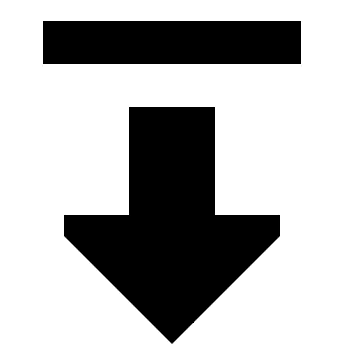 tiny glyph style download icon