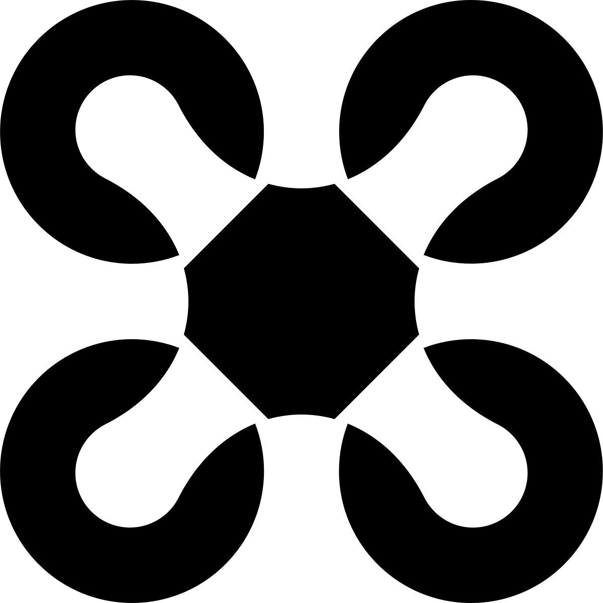 tiny glyph style 无人机底视图 icon