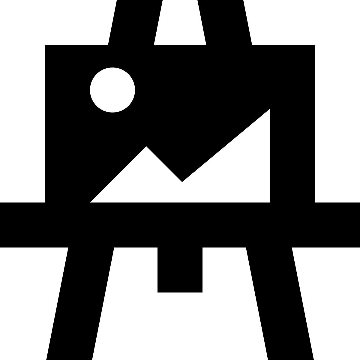 tiny glyph style caballete icon