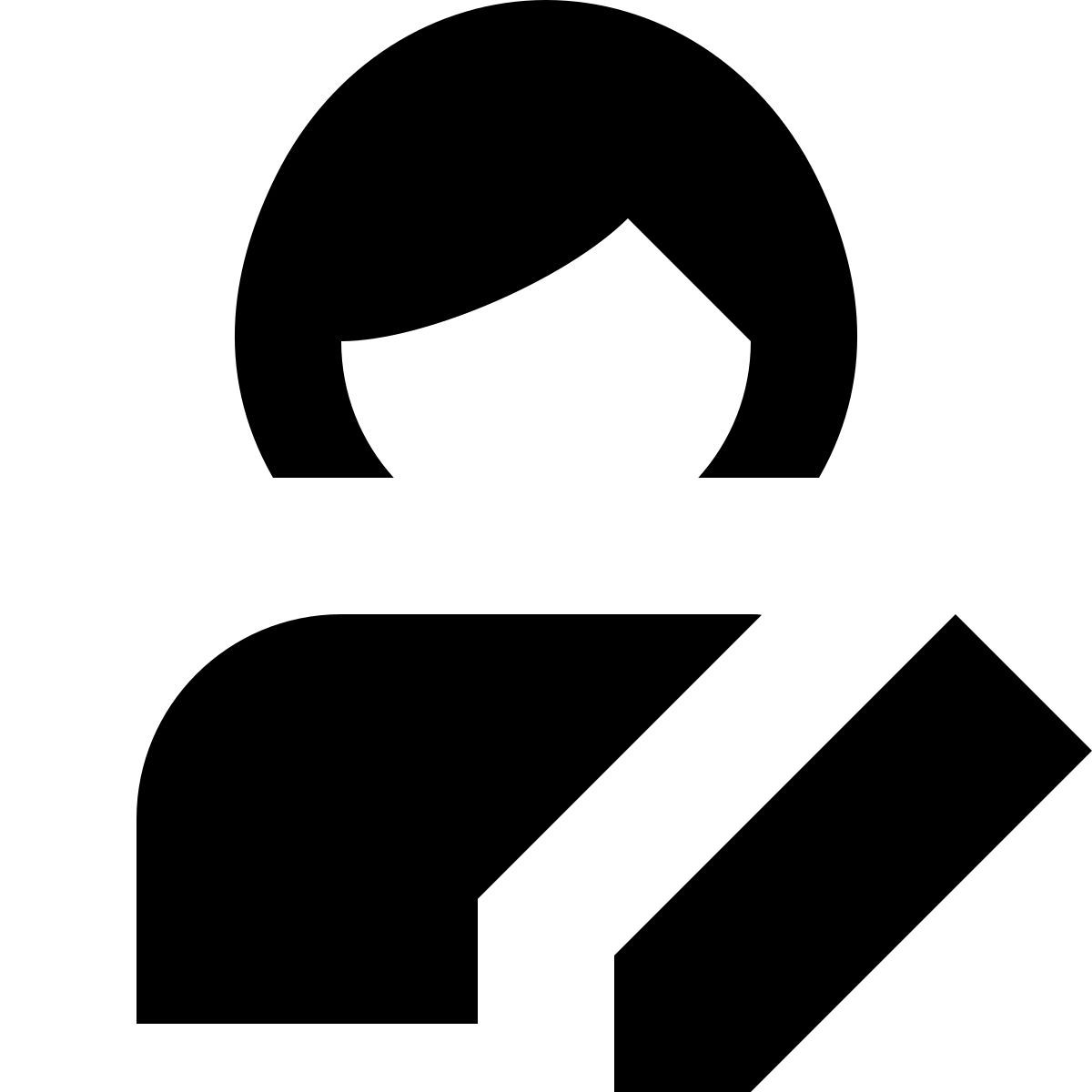 tiny glyph style modifier l'utilisateur femme icon