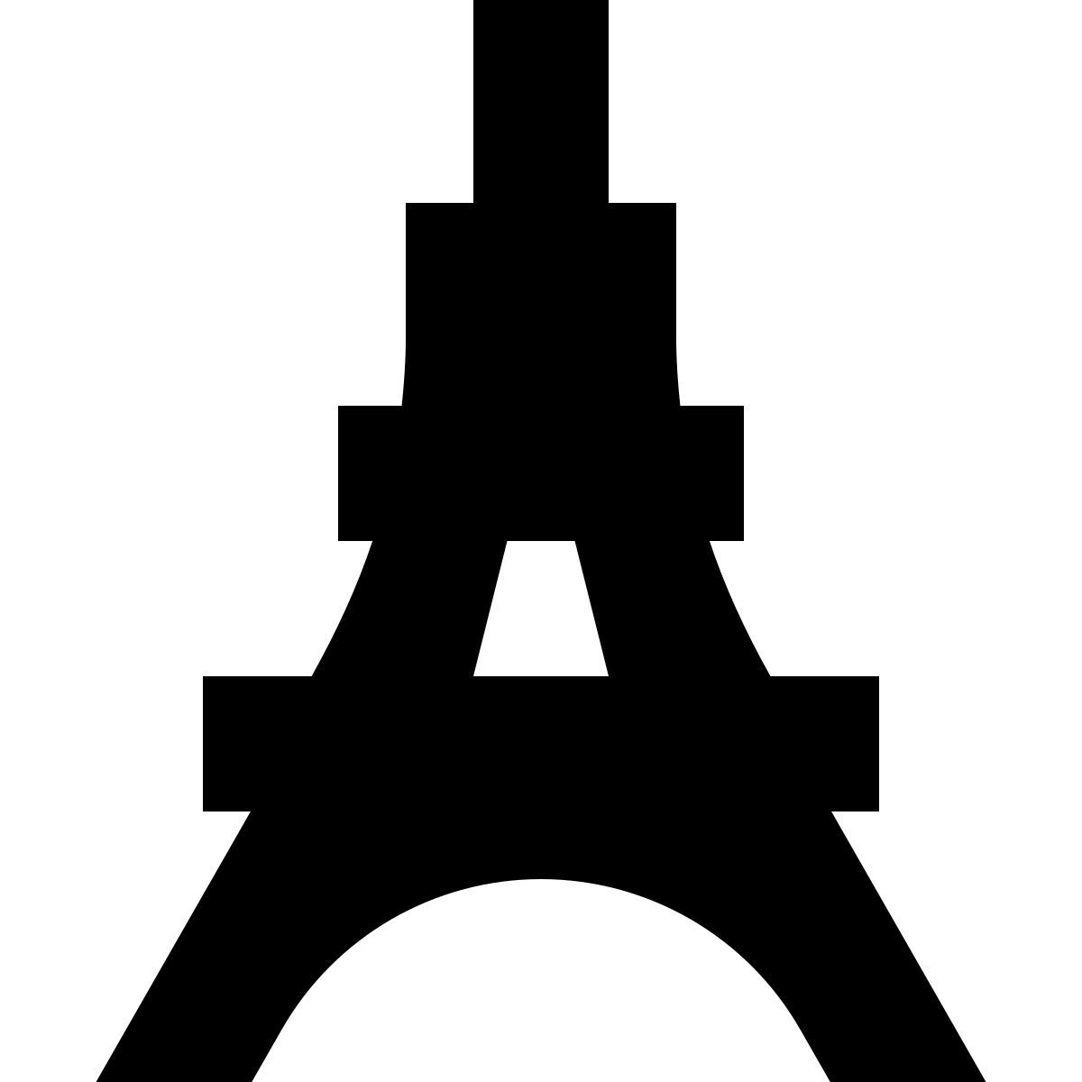 tiny glyph style tour eiffel icon