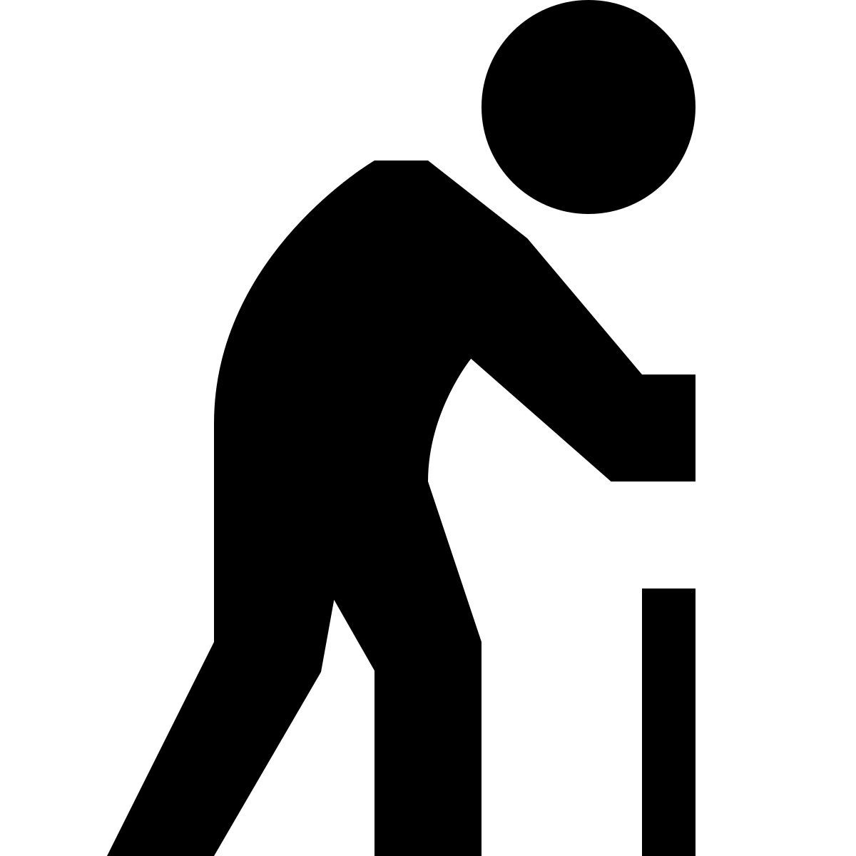 tiny glyph style ältere person icon