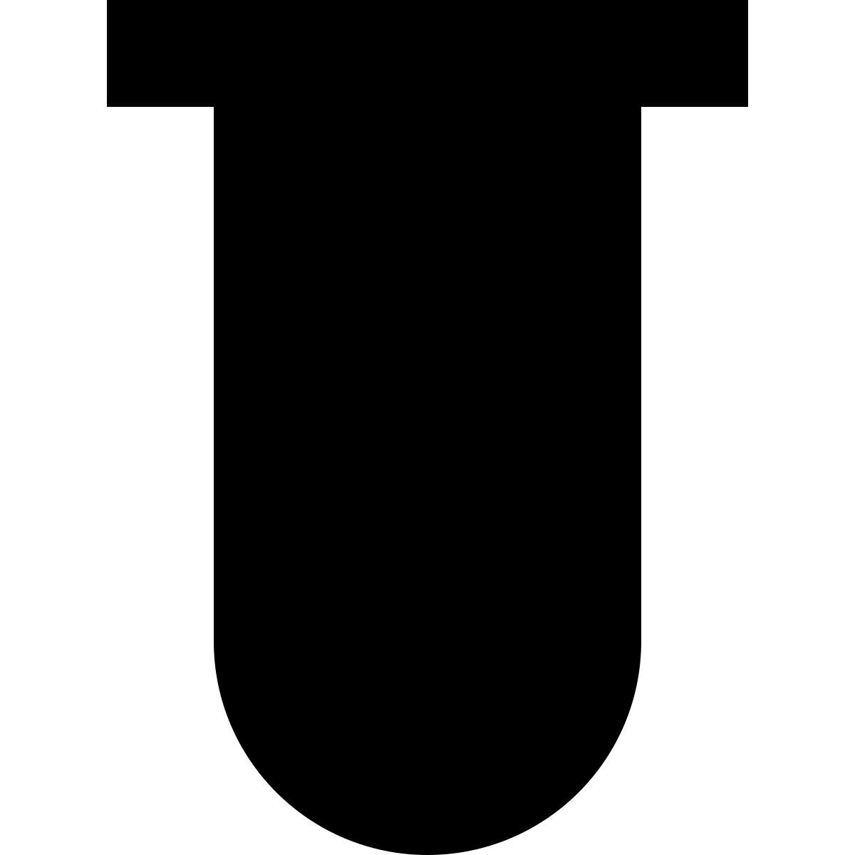 tiny glyph style leeres reagenzglas icon