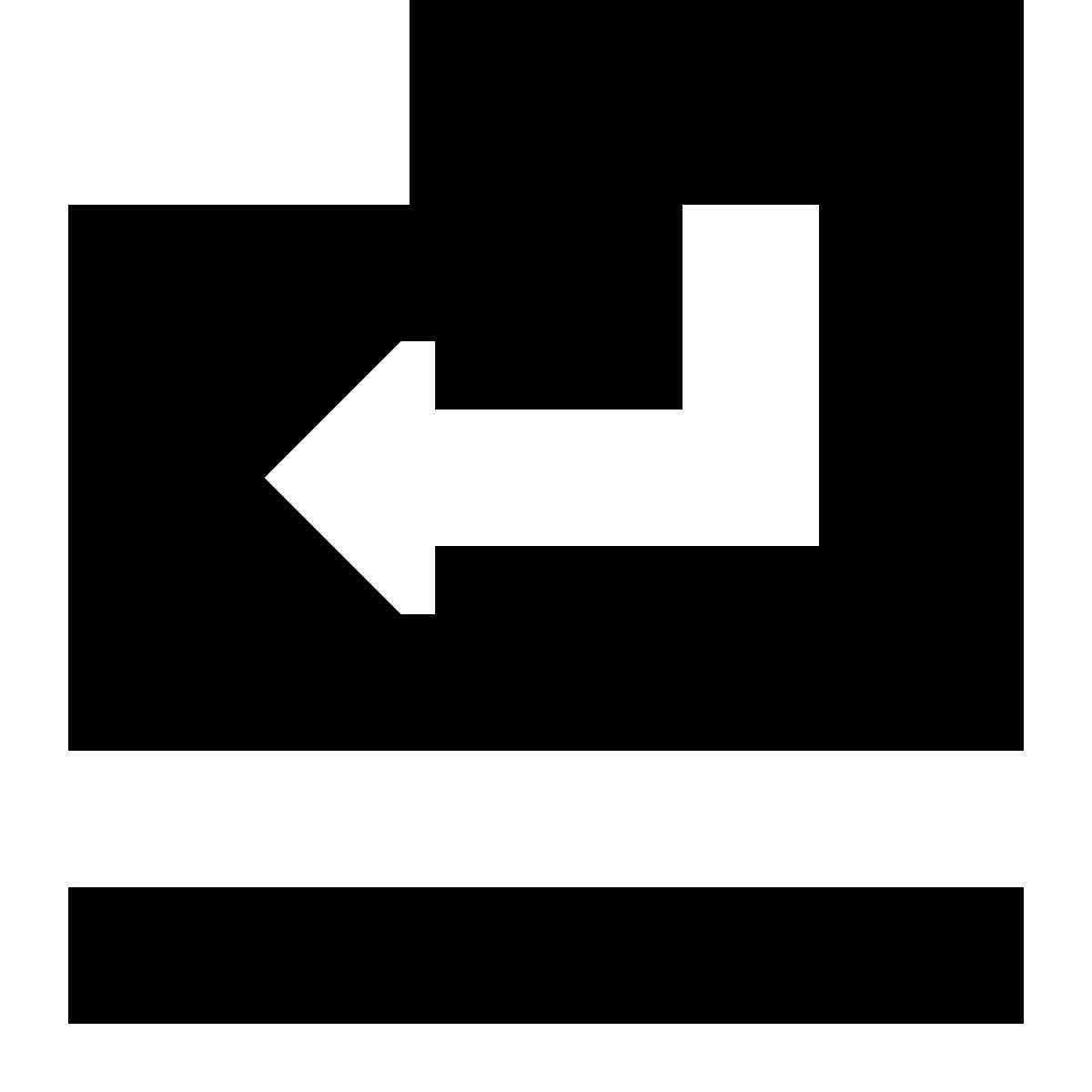 tiny glyph style enter key icon