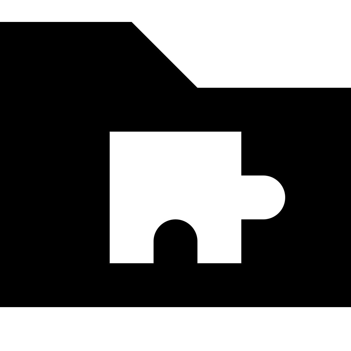 tiny glyph style extensions folder icon