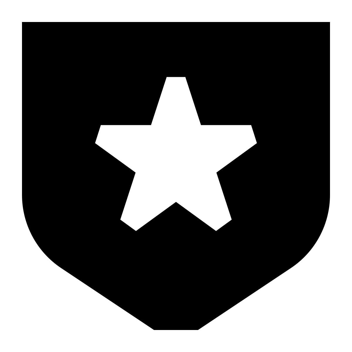 tiny glyph style favorites shield icon