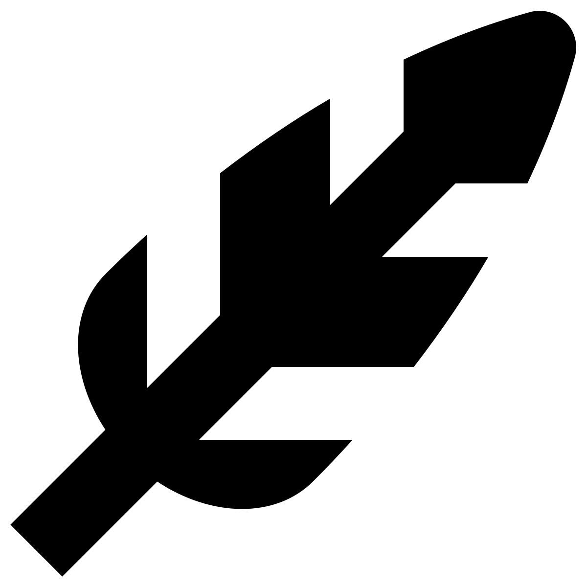 tiny glyph style gefüllte feder icon