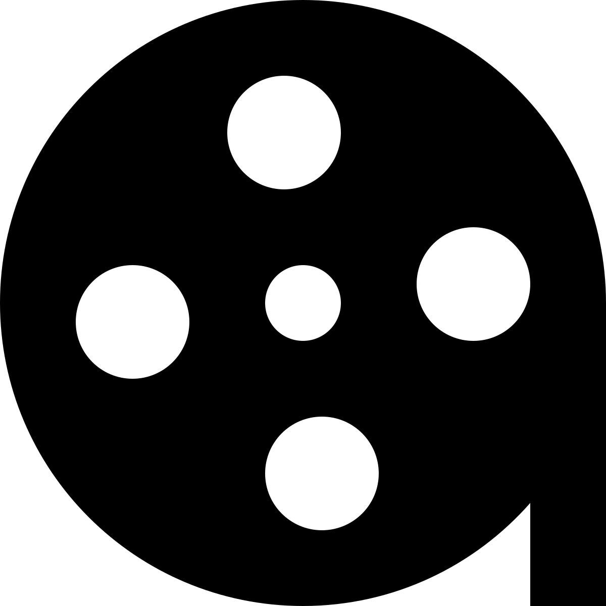 tiny glyph style carrete de película icon