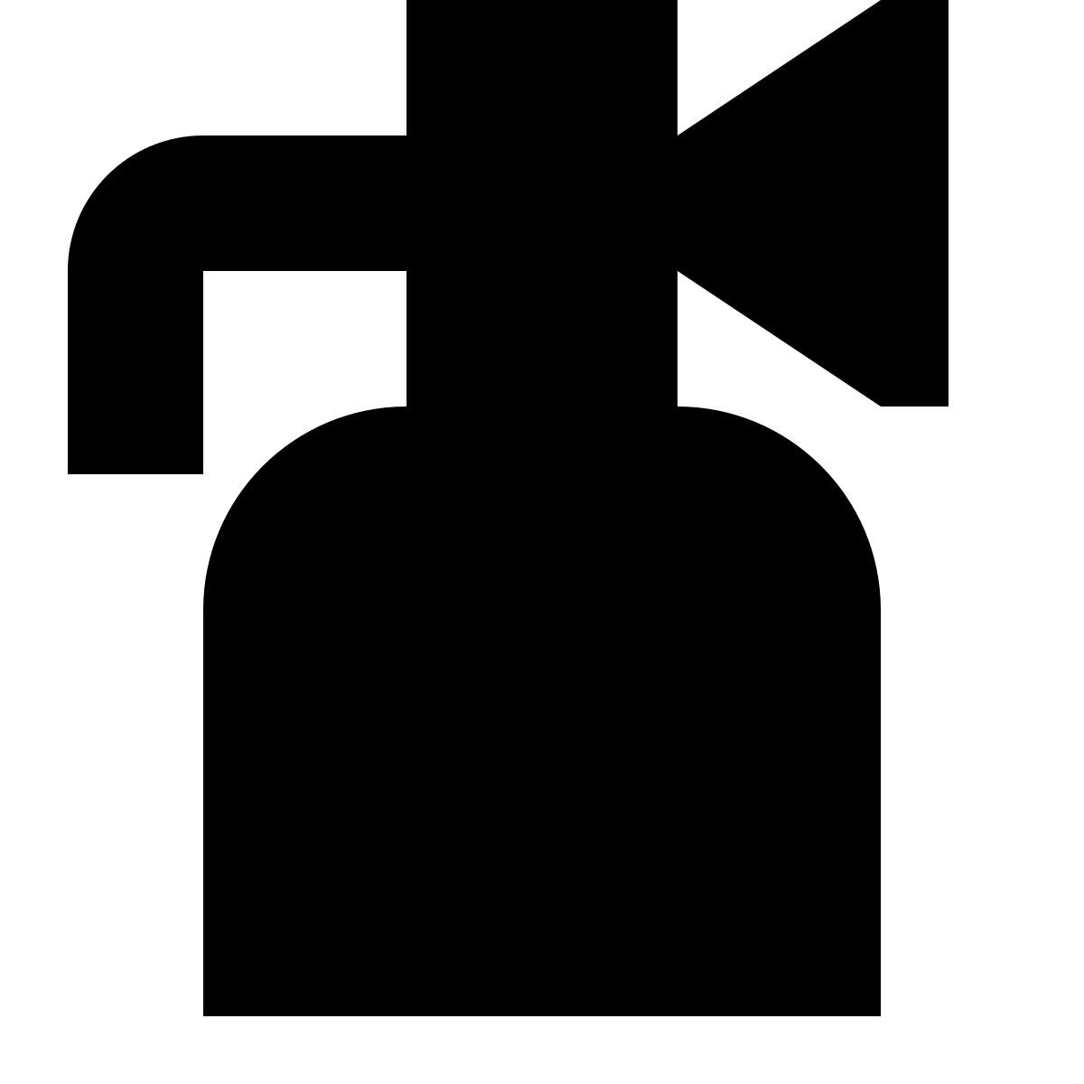 tiny glyph style extintor de incêndio icon
