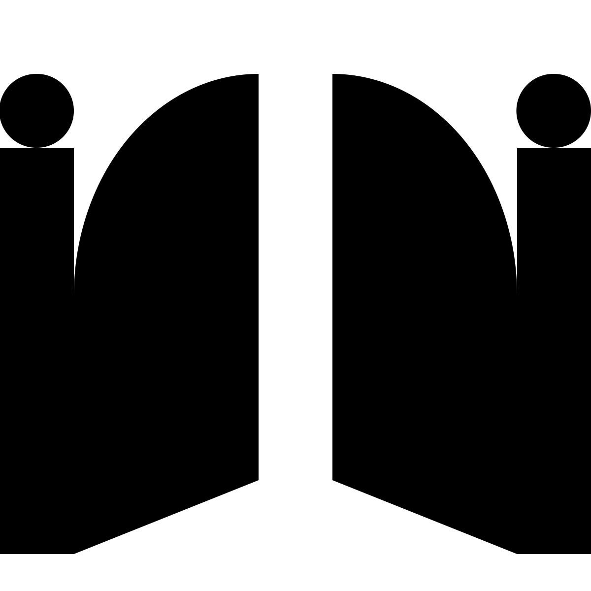 tiny glyph style передние ворота открыты icon