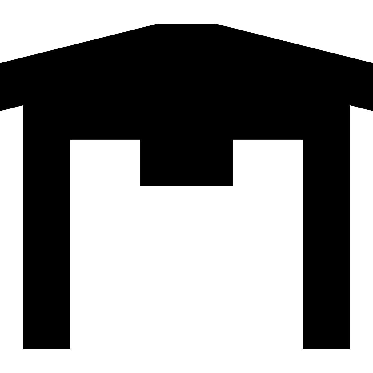 tiny glyph style garage offen icon