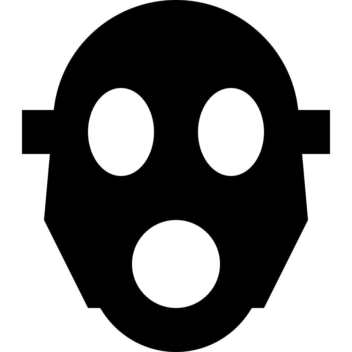 tiny glyph style máscara de gás icon
