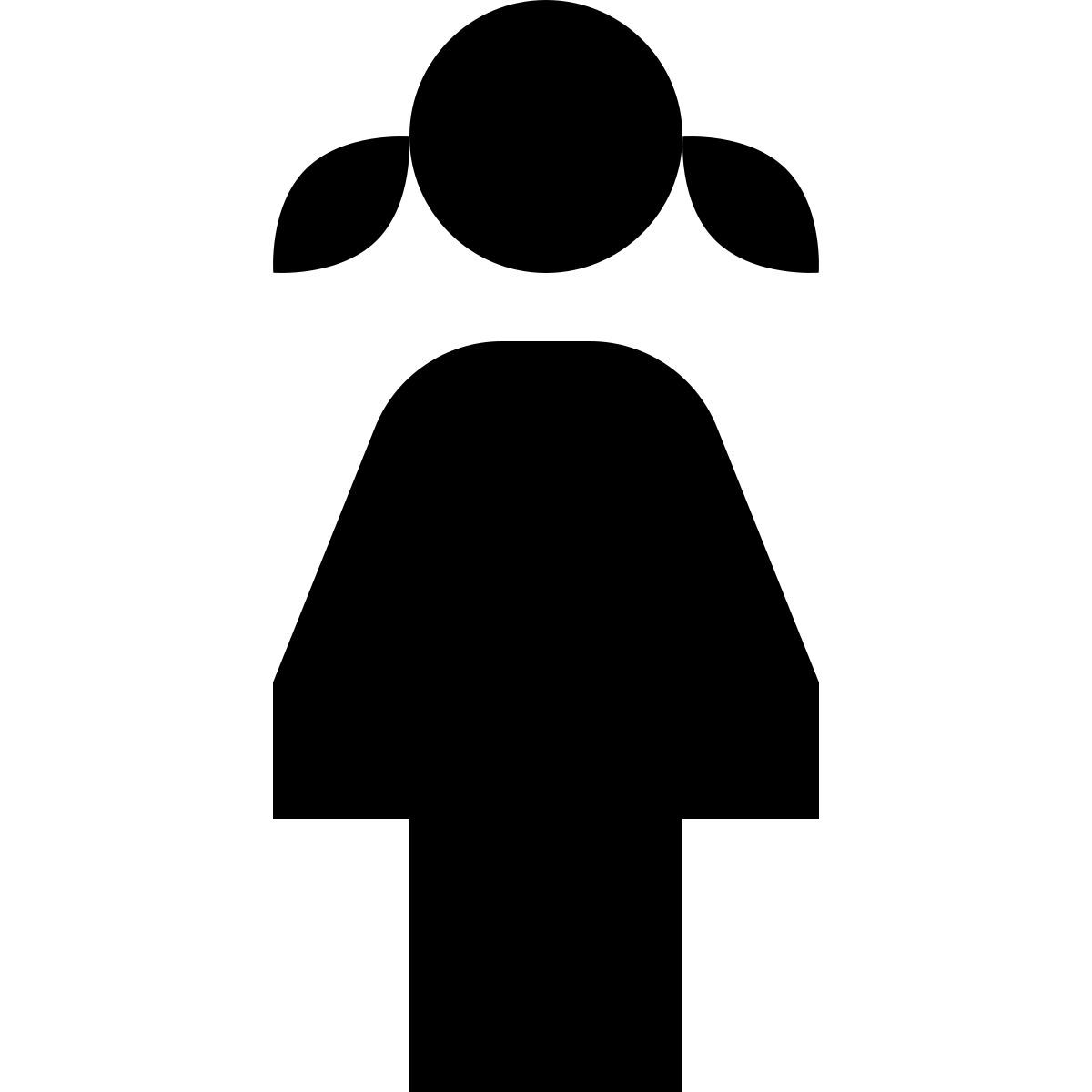 tiny glyph style niña icon